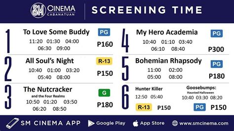 SM City Cabanatuan Cinema Movie Schedule .